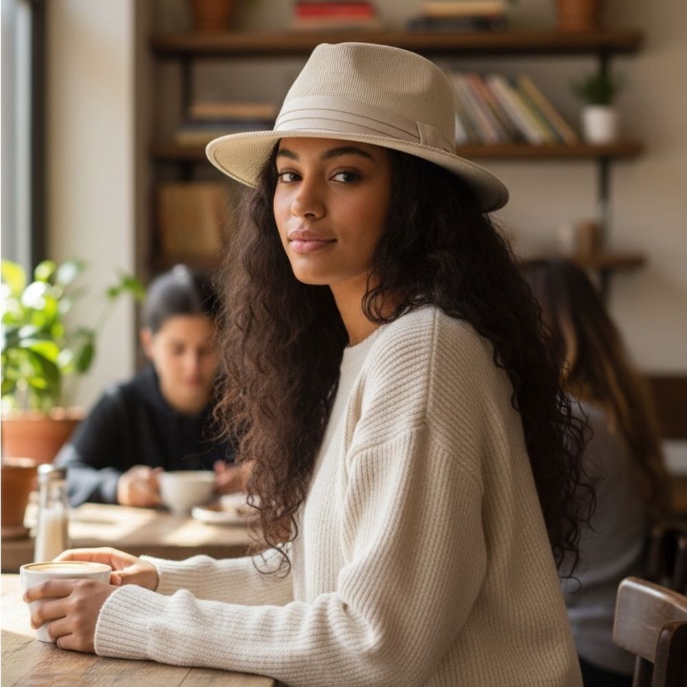 Elegant White Women's Fedora